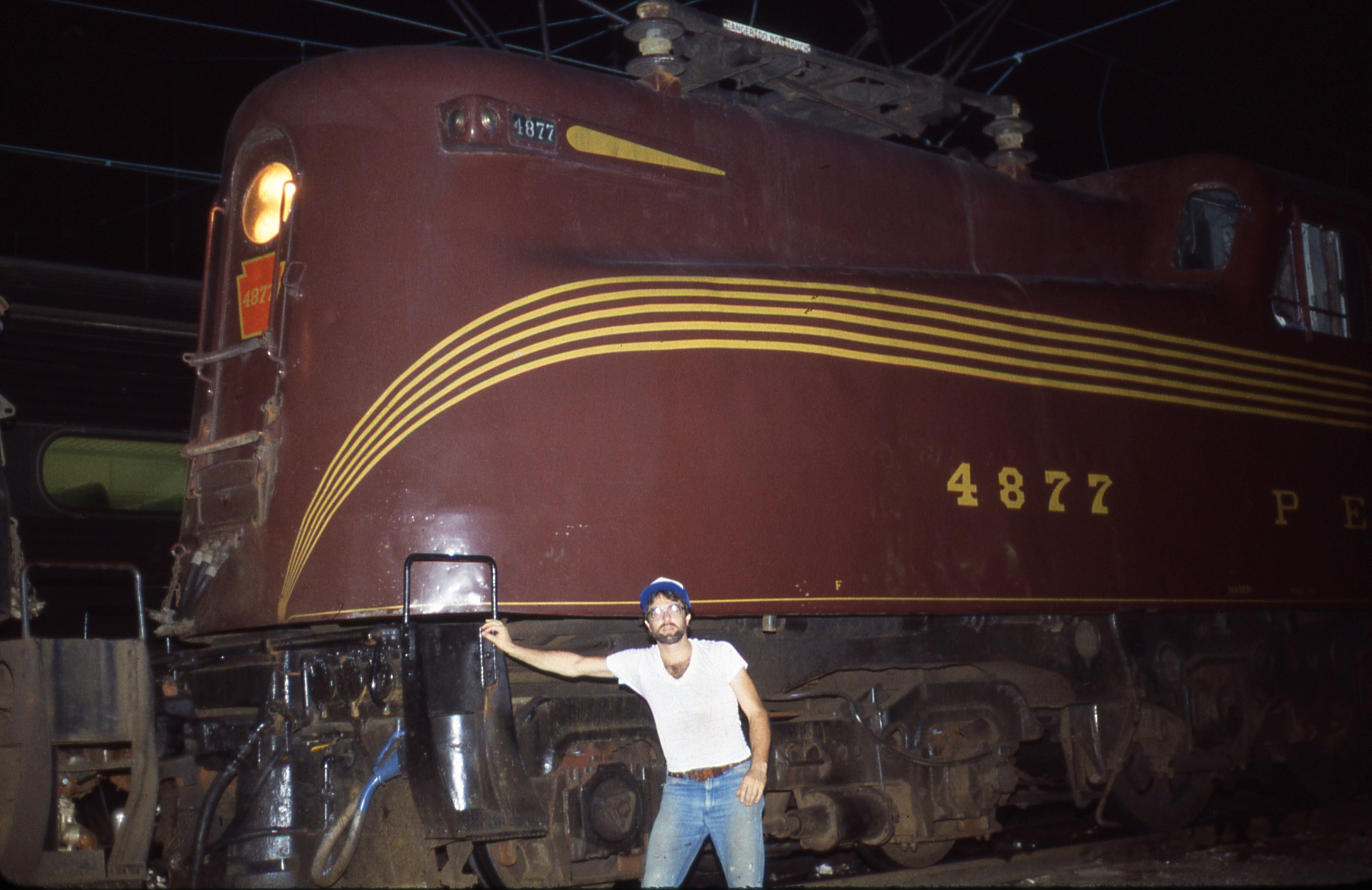 Barry Trogu with New Jersey Transit GG-1 #4877 in South Amboy, NJ